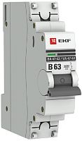 Выключатель автоматический EKF PROxima ВА47-63 1п 63А B 6кА картинка